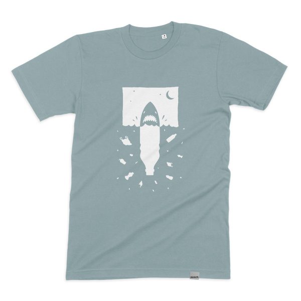 Anti Plastik Hai Männer T-Shirt, Fair und Bio, von Daniel Bandholtz aus Bonn