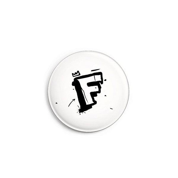 Buchstabe F Graffiti Button von Daniel Bandholtz